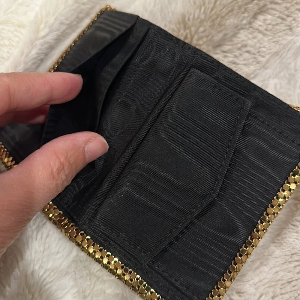 Whiting & Davis VINTAGE Gold Mesh Folded Wallet